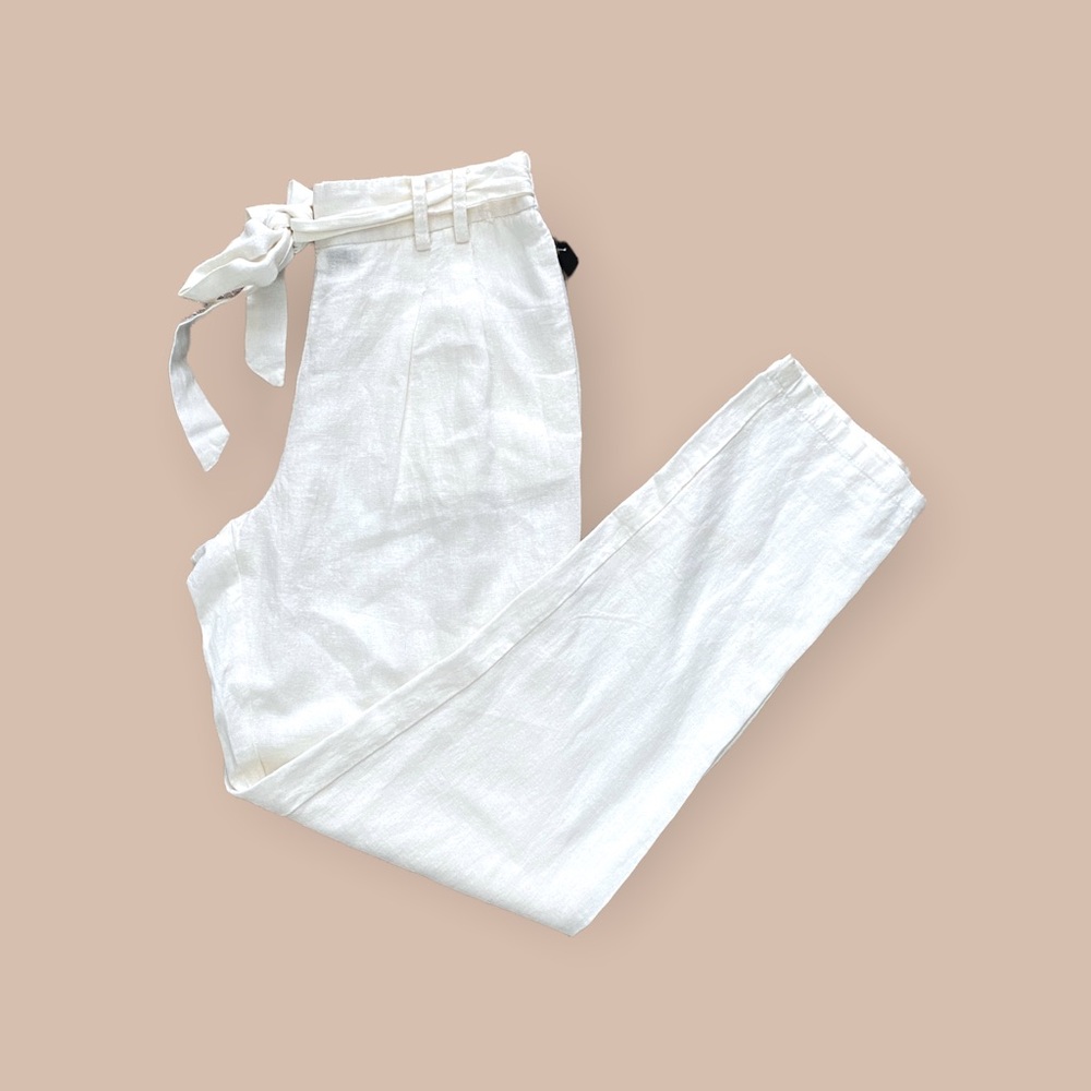 Forever 21 Off White Linen Pants